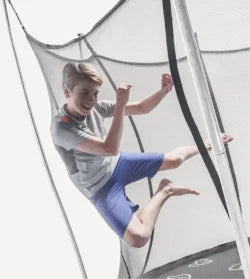 Vuly Safe Outdoor Trampoline Round Springless Trampolines With Safety Enclosure Net