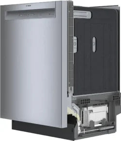 Bosch – 100 Series 24″ Front Control Smarts Built-In Hybrid Tub Dishwashers with PureDry, 50 dBA – Stainless Steel