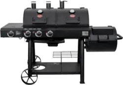 Char-Griller Texas Trio 3-Burner Dual Fuel Grills with Smoker