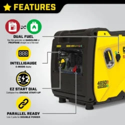 Champion 200994 3650/4650W Dual Fuel Inverter Generators.