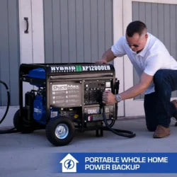 DuroMax XP12000EH 12,000 Watt Dual Fuel Portable Generators.