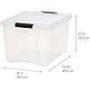 IRIS USA 40 QT Plastic Storage Box with Lid and Latches – 6 Pack – BPA-Free, See-Through Organizing Solution, Durable Nestable Stackable Containers, Secure Pull Handle – Clear
