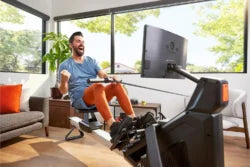 Aviron Strong Series Rower: 22″ HD Touchscreen, Dual Air & Magnetic Resistances up to 100 lbs. Game-Based Workouts, Streaming, Compact Designs