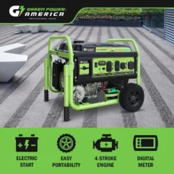13,000W Dual Fuel Portable Generator, Powered by Gas or Propane, Electric Start, Home Backup & RV Readys.