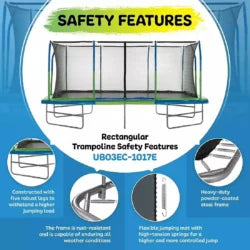 Upper Bounce Mega Trampoline 10′ X 17′