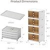 UAMFURI Stackable Storage Bins with Lids, 720QT Closet Organizers and Storage with Doors and Wheels, Extra Large Storage Cabinet, Collapsible Plastic Drawers for Bedroom Dorm Office Garage