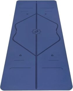 Liforme Original Yoga Mat – Free Yoga Bag Included – Patented Alignment System, Warrior-like Grip, Non-slip, Eco-friendly, sweat-resistant, long, wide, 4.2mm thick mat for comfort