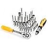 DEKOPRO 228 Piece Socket Wrench Auto Repair Tool Combination Package Mixed Tool Set Hand Tool Kit with Plastic Toolbox Storage Case