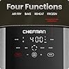 Chefman Air Fryer 8 Qt | TurboFry® 4-in-1 with 450°F Hi-Fry Option for Crispier Results | Bake, Dehydrate, Frozen | XL Nonstick Dishwasher-Safe Basket | Stainless Steel
