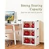 OlarHike 144QT Lockable Storage Bins with Lids – Folding Storage Cabinet with Doors and Wheels, Collapsible Plastic Box for Closets, Office, Stackable Organizer and Containers, Gifts, 3 Pack Cubes