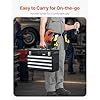 VEVOR Metal Tool Box, 20.5-inch, Portable Metal Tool Box with 4 Drawers, Small Tool Chest with EVA Liners, Ball Bearing Slide Drawers Locking & Powder Coated Finish, Multi-Function Tool Organizer