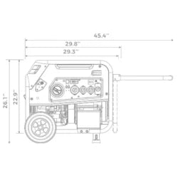 Generator 8000W/ 10,000W Tri Fuel Electric Start 120V/240V with Wheel Kits,