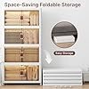 UAMFURI Stackable Storage Bins with Lids, 720QT Closet Organizers and Storage with Doors and Wheels, Extra Large Storage Cabinet, Collapsible Plastic Drawers for Bedroom Dorm Office Garage