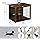 DWANTON Dog Crate Furniture with Cushion, Wooden Kennel Table with Double Doors, Indoor Dog House, Small/Medium/Large/Extra Large Size, 27.2″ L, Rustic Brown