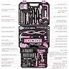 Pink Tool Kit Box Drill Set：DEKOPRO Home Mechanic Toolbox with 12V Power Cordless Drill Hand Repair Tools Sets Combo Kits Storage Organizer Drawer Case for Men & Women