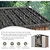 Aoxun 6.2×4 FT Shed Outdoor Storage Shed with Lockable Doors & Slooping Roof Metal Garden Tool Shed for Backyard, Patio, Poolside (Brown)