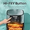 Chefman Air Fryer 8 Qt | TurboFry® 4-in-1 with 450°F Hi-Fry Option for Crispier Results | Bake, Dehydrate, Frozen | XL Nonstick Dishwasher-Safe Basket | Stainless Steel
