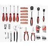 CARTMAN 205 Piece Ratchet Wrench Tool Set 1/4″ & 3/8″ & 1/2″ Drive with SAE/Metric Sockets Kit in Plastic Toolbox