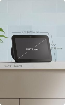 Amazon Echo Show 8, With Spatial Audio, Smart Home Hub, ideal for open living spaces, Designed for Alexa+, Glacier White