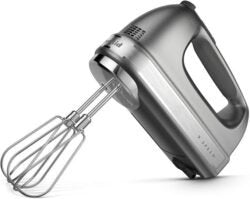 KitchenAid 9-Speed Digital Hand Mixer with Turbo Beater II Accessories and Pro Whisk – Contour Silver