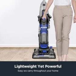 Eureka Lightweight Powerful Upright Vacuum Cleaner for Carpet and Hard Floor, PowerSpeed, New Model,Blue,black/New Model