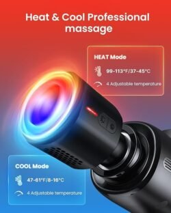 RENPHO Active Thermacool Massage Gun Deep Tissue with Heat and Cold, Mothers Day Gifts, FSA Eligible, Back Massager for Muscle Relief, HSA, Percussion Body Masajeador for Men Women Athletes, Portable