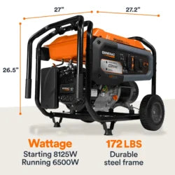 Generac 8125/6500 Watt Portable Generators.