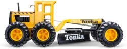 Tonka Steel Classics Road Grader – Made with Steel & Sturdy Plastic, Yellow Toy Construction Truck, Boys and Girls, Kids, Toddlers, Ages 3+