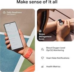 Fitbit Charge 6 Fitness Tracker with Google apps, Heart Rate on Exercise Equipment, 6-Months Premium Membership Included, GPS, Health Tools and More, Obsidian/Black, One Size (S & L Bands Included)