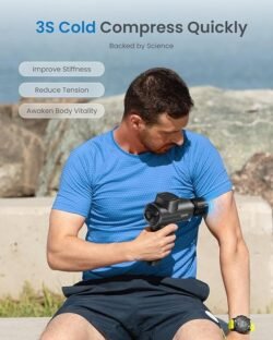 RENPHO Active Thermacool Massage Gun Deep Tissue with Heat and Cold, Mothers Day Gifts, FSA Eligible, Back Massager for Muscle Relief, HSA, Percussion Body Masajeador for Men Women Athletes, Portable