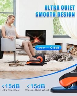 Putnen Under Desk Elliptical Machine, Electric Elliptical Leg Exerciser for Seniors with 12 Adjustable, Portable Quiet Elliptical Exercise Machine, Seated Pedal Exerciser with Remote Control