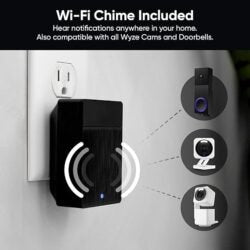 WYZE Wireless Duo Cam Video Doorbell (Chime Included), Battery Powered, 2K Full HD Video, 2 Cameras (People and Package), 2-Way Audio, Color Night Vision