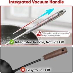 Newness 9 Pcs Cooking Utensils Set, 304 Stainless Steel Kitchen Utensils Set, Metal Kitchen Accessories, Include Soup Ladle, Slotted Skimmer Spoon, Spaghetti Spoon and Spatula, Dishwasher Safe