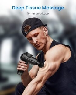 RENPHO Active+ Percussion Massage Gun, Mothers Day Gifts, 5 Adjustable Speeds for Back, Neck, Muscle Recovery – App Controlled Guided Courses, with Carry Case for Professional Athlete, Gym and Travel