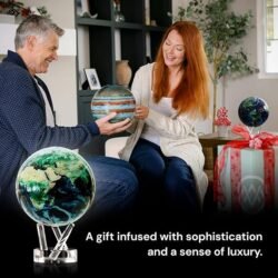 MOVA Globe – Earth with Clouds Classic (4.5″) | Self-Rotating Globe Powered by Light | Silent Motion, No Batteries or Wires | Unique Desk Decor or Gift for Space Lovers
