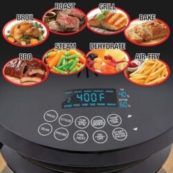 Nuwave Air Fryer Infrared Convection Oven, Cook Fresh or Frozen, No Defrosting or Preheating, 360 Surround Heat, Cooking from 50 to 400 Degrees, 100 Presets, 50 Memory, 360 Food Easy-View, PFAS Free