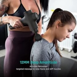 Mebak 3 Massage Gun, Massage Gun Deep Tissue for Athletes, Professional Muscle Percussion Massager, Massager for Shoulder Leg Back Body Pain Relief, Quiet Portable Sport Tool, Gifts for Him