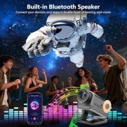 Rossetta 3D Projector, 60 Themes HD 3D Galaxy Projector with Bluetooth Speaker & Remote, 1H/2H Timer, Night Light for Bedroom, Home Decor, Party, Birthday & Christmas Gifts for Adults, Girls, Boys