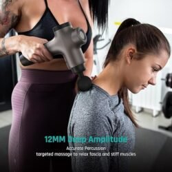 Mebak 3 Massage Gun, Massage Gun Deep Tissue for Athletes, Professional Muscle Percussion Massager, Massager for Shoulder Leg Back Body Pain Relief, Quiet Portable Sport Tool, Gifts for Him