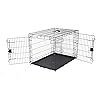MidWest Homes for Pets 42-Inch iCrate for Large Breeds, 71-90 lbs, Double Door Folding Dog Crate with Divider Panel, Leak-Proof Tray & Secure Latches, Portable, Durable & Easy to Assemble