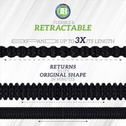 J&B XpandaHose 150ft Expandable Garden Hose – Ultra-Strong 3750D, 4-Layer Latex Core, Brass 3/4″ Connectors, 10-Pattern Nozzle & Storage Bag – Lightweight, Kink-Reducing, Leak-Resistant