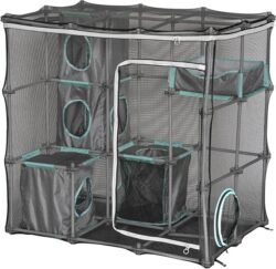 Kitty City Outdoor Catio Furniture and Play Kits for Cats, Outdoor Mega Kit