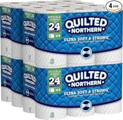 Quilted Northern Ultra Soft & Strong Toilet Paper, 48 Double Rolls, 48 = 96 Regular Rolls,12 Count (Pack of 4)