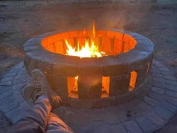 Stonehenge 58 in. x 16 in. Concrete Fire Pit Kit in Northwest Blends.