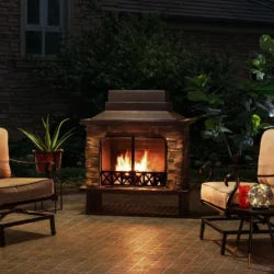 Sunjoy Farmington Wood Burning Fireplaces.