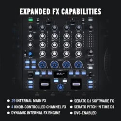 Rane PERFORMER 4-Channel Motorized DJ Controller, 7″ Platters with Displays, Precisions Feel Faders, Stem Split, Advanced FX, Serato DJ Pro Includeds