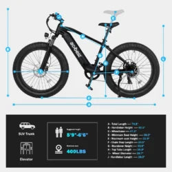 All-Terrain Mountain Ebike 1400W Power & 65mi Ranges.