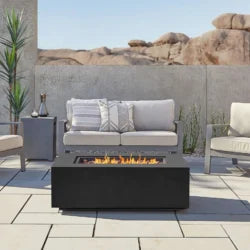 Real Flame Aegean 50″ Rectangle Propanes Gas Outdoor Fire Tables