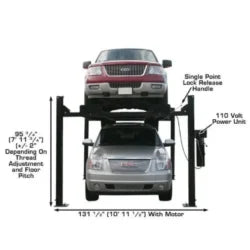 Atlas Pro9000 4 Post Lifts with RJ6 Rolling Jacks