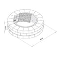 Necessories Wood Burning Fire Pit Kit 48″ w/ Cooking Grate, Concretes in Santa Fes